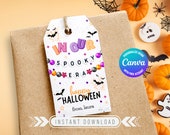 Editable Happy Halloween Favor Tags | Canva Template (PDF)