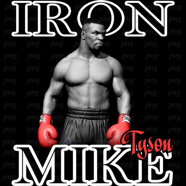 Mike Tyson Vintage png,  90s Rap Hip Hop Png Instant Download, File png, File Digital, Digital Download