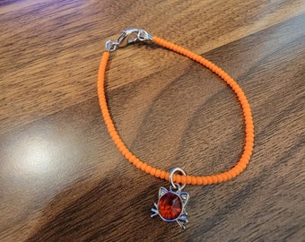 Orange Cat Bracelet For Kids
