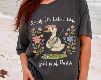 Silly Goose Golfer T-Shirt: Comfort Colors Golf Mom Tee