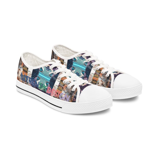 GPT Eccentric Women's Canvas Art Sneakers, Breathable Low Tops with Unique Patterns, Comfortable Casual Shoes, Fashionable Footwear