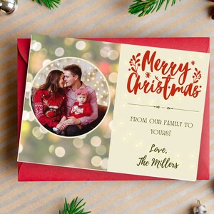 Personalized Photo Christmas Cards | INSTANT DOWNLOAD | digital Cards | Printable Cards |Christmas card Template |photo holiday cards