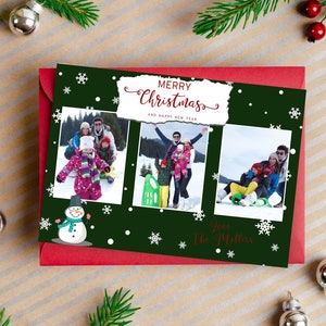Personalized Photo Christmas Cards |INSTANT DOWNLOAD | digital Cards | Printable Christmas cards | card Template | photo holiday cards