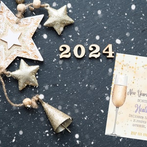 Editable NYE Party Invite INSTANT DOWNLOAD New Years Eve Invite ...
