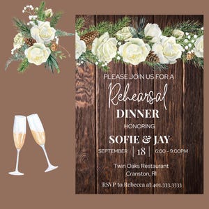 Rehearsal Dinner Invitation | INSTANT DOWNLOAD | Engagement Party invite | Editable Invite | Wedding Rehearsal Dinner Invite | Rustic Invite