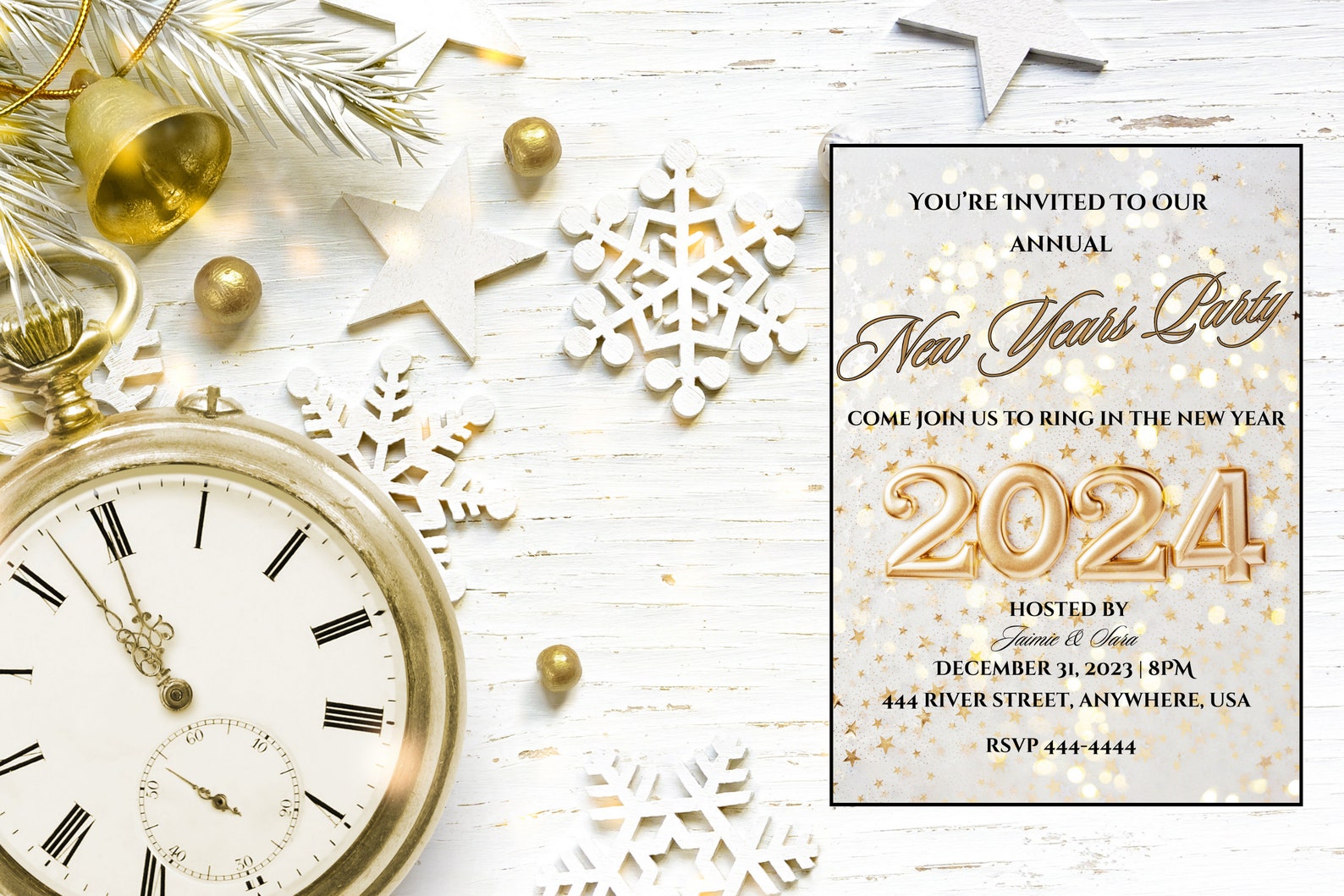 New Years Party Invitation INSTANT DOWNLOAD Editable Invite New Years ...