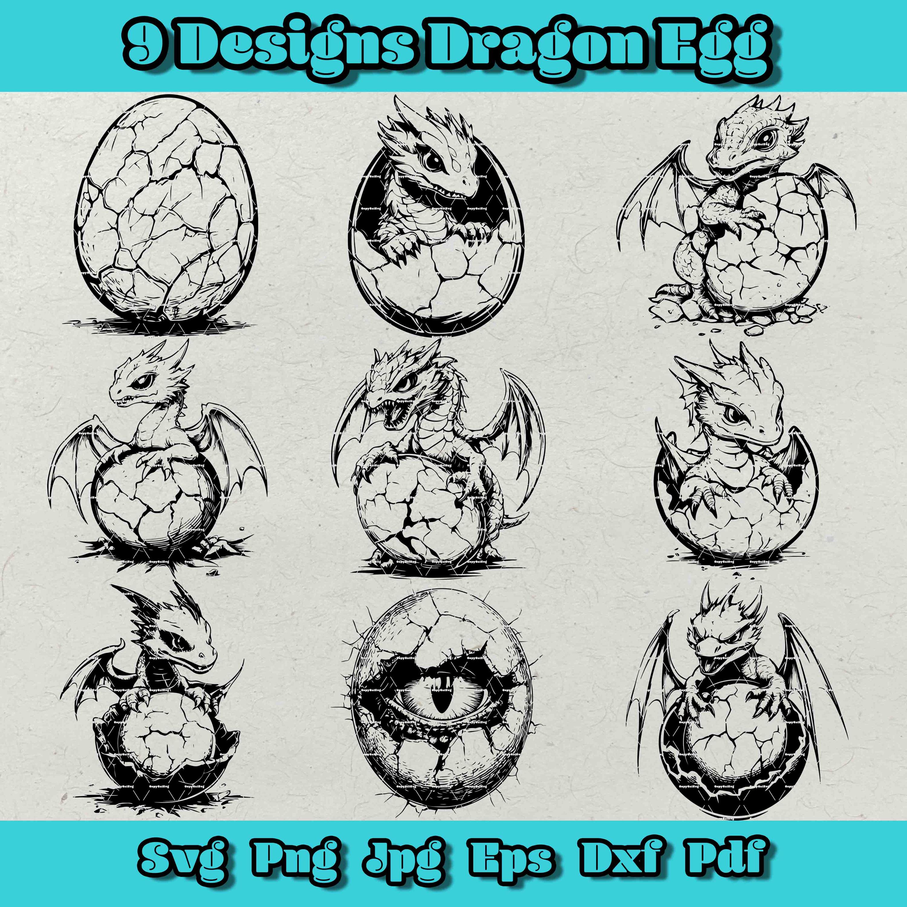 Dragon Egg SVG Bundle: Fantasy Clipart (digital Download) - Etsy