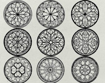 Glas-Fenster SVG Bundle: Kirche Kunst Clipart (digitaler Download)