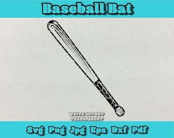 Baseballschläger SVG: Sport Clipart Vektor Silhouette (Digitaler Download)