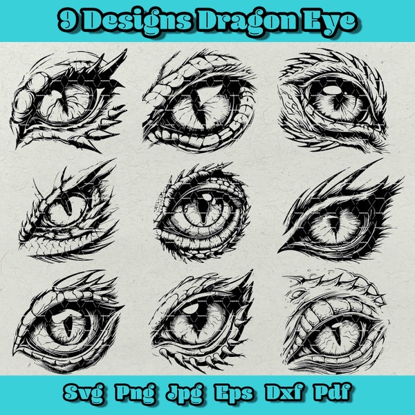 Dragon Eye Svg Bundle,Eye Of The Beast SVG,Dragon SVG,Mythical Animal SVG,Dragon Tattoo Image Svg,Game of Thrones png,Viserion, Rhaegal, Dfx