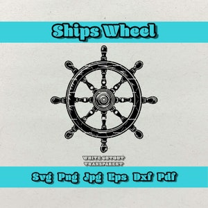 Ship Wheel SVG: Nautical Boat Helm Clipart (Digital File)