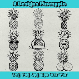 Ananas SVG-paket, Sommarkonst (Digital Produkt)