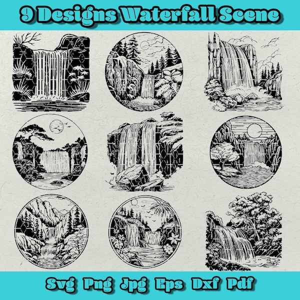 Waterfall Svg - Etsy
