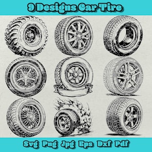 Car Tire Svg Bundle, Burning Car Wheel Svg, Monster Truck Tire Svg, Truck Tire Clipart, Car Tire Engraving File, Car Tire Brake Mark Svg Png