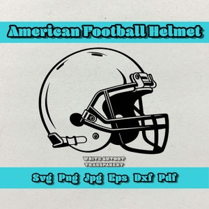 American Football Helmet SVG: Clipart Silhouette Cutting File