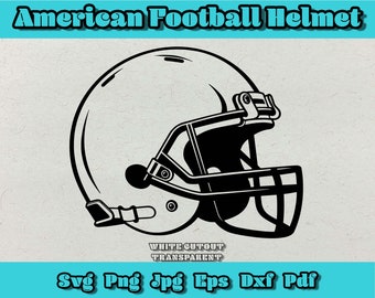 アメリカンフットボールヘルメット SVG: クリップアートシルエットカットファイル