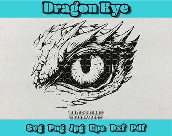Dragon Eye SVG: Mythical Beast Tattoo Image (Digital Product)