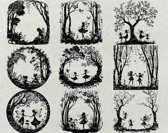 Haunted Forest SVG Bundle: Spooky Trees, Eerie Landscape (Digital Product)