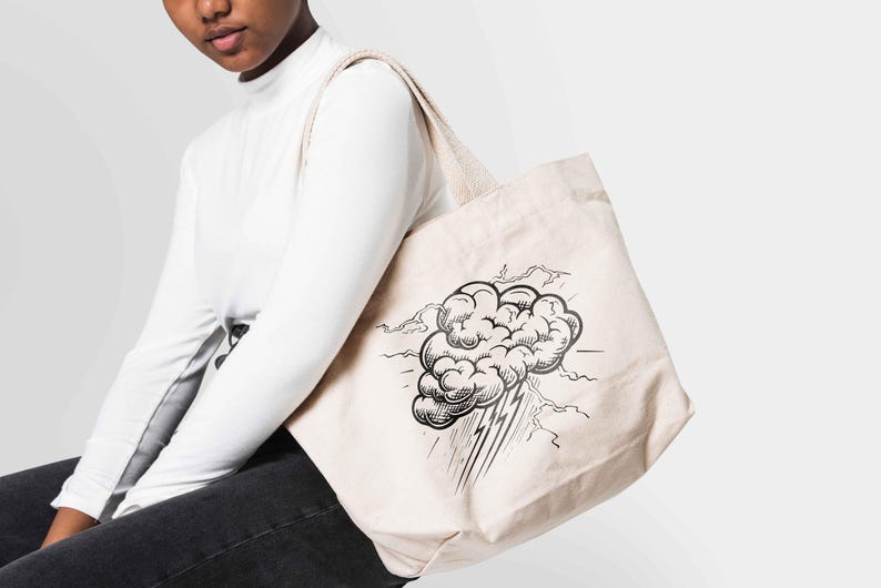 Cloud Svg Bundle, Rain Cloud Svg, Lightning Cloud Svg, Thunderstorm Svg ...