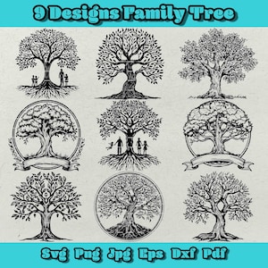 Árbol genealógico SVG, Árbol SVG, Familia PNG, Árbol de la vida SVG, Árbol abrazador SVG, Silueta de árbol SVG, Árbol con raíces SVG, Árbol de los enamorados PNG