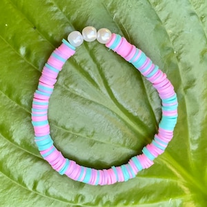 Pink Pearl | Clay Bead Bracelet
