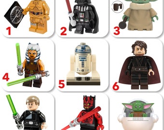 Custom Collectible Minifigures | Star Wars mini figures | Hans Solo | Darth Vader | Baby Yoda | UK Seller | Minifigs | Xmas Stocking filler