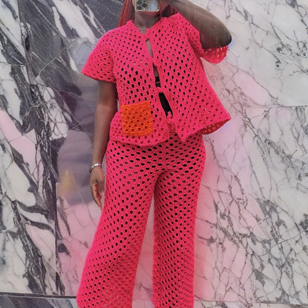 Maxine Crochet Pants Set
