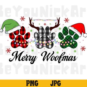 Feliz Navidad woofmas png, Merry Woofmas Paws png, perro navidad png, amante de los perros png,perro mamá png, Merry Woofmas clipart, Patas de perro png,jpg