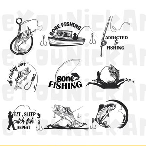 Fishing Svg Bundle, Fishing Svg Files For Cricut, Fisherman Svg, Bass Fishing Svg, Fishing Quotes bundle svg, Fishing Rod svg, Fishing Png