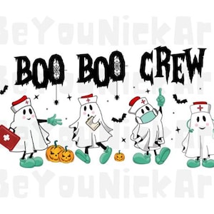 Boo boo crew SVG, Fantasma di Halloween SVG, Infermiera divertente Png, Fantasma carino Png, Infermiera fantasma Svg, jpg, Infermieristica Cna Png, Png spettrale, Download istantaneo