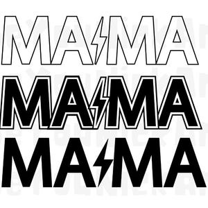 Mamá relámpago Svg PNG JPG, Thunder Super Mom, vida de mamá, día de la madre, diseño de sublimación de silueta de mamá audaz, regalo para mamá