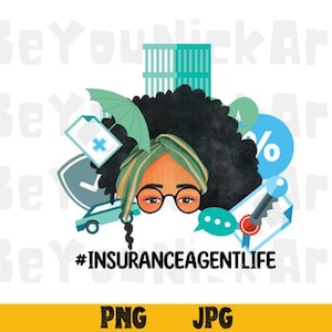 Insurance Agent Life Png Sublimation Design, Messy Afro Woman Png, Afro Messy Bun Png, Insurance Agent Png, Agent Life Png, Digital Download
