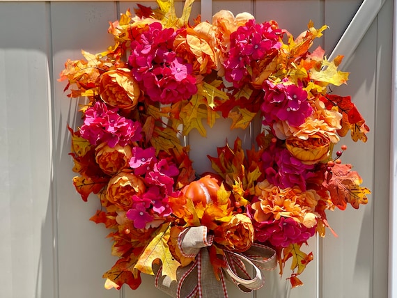 Fall Wreaths, Fall Wreath for Front Door, Fall Door Wreath, Pumpkin Wreaths, Autumn Wreath, Fall Wreath For Front Door, Large Wreath