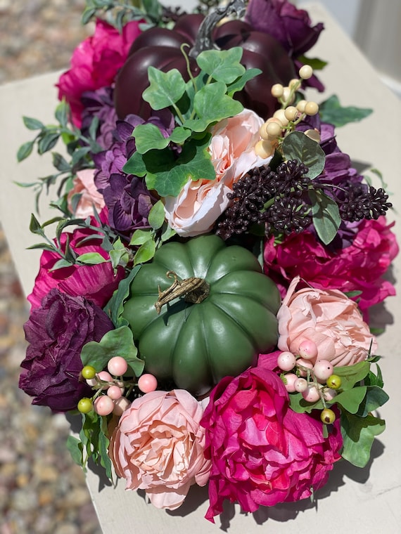 Fall Centerpiece, Pumpkin Centerpiece, Centerpiece for dining Table,  Fall Arrangement, Thanksgiving Centerpiece, Autumn Centerpiece
