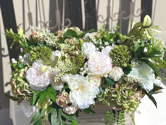 Everyday Centerpiece, Nearly Natural Centerpiece, Centerpieces for Table, Everyday Arrangement, Spring Arrangement, Farmhouse Centerpiece