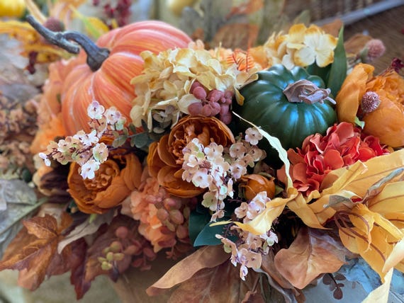 Fall Centerpiece for Table, Fall Centerpiece, Pumpkin Centerpiece, Best Seller, Fall Arrangement for Table, Table Centerpiece, Thanksgiving