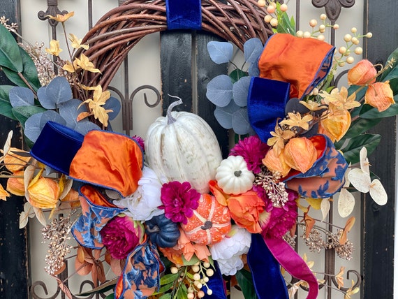 Large Fall Wreath, Fall Wreath, Elegant Wreath for Front Door, Fall Front Door Wreath, Large Fall Wreath, Autumn Wreath, Thanksgiving Wreath
