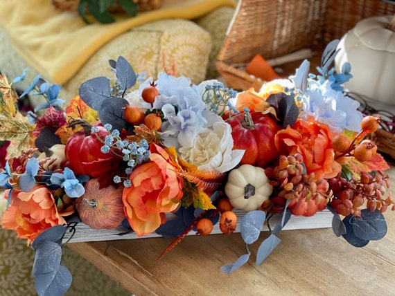Fall Centerpiece,Centerpiece for Dining Table, Fall Table Arrangement,Pumpkin centerpiece,  Autumn Centerpiece, Thanksgiving Centerpiece