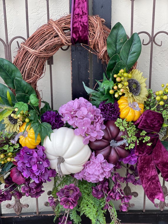 Fall Wreaths, Autumn Wreaths, Pumpkin Wreaths, Front Door Wreath, Fall Wreath For Front Door, Thanksgiving Wreath, Wreath, Elegant Wreaths,