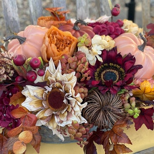 Large fall centerpiece, fall centerpiece, fall centerpiece for dining table, pumpkin centerpiece, thanksgiving centerpiece, fall decor
