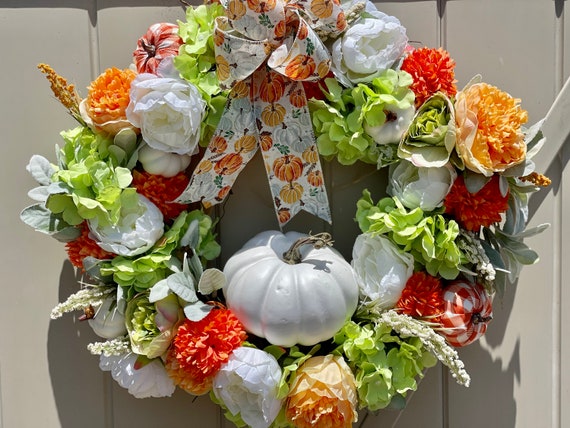 Fall Wreaths, Fall Front Door Wreath, Autumn Wreaths, Pumpkin Wreaths, Everyday Wreath, Fall Wreath for Front Door, Pumpkin Wreaths, Fall