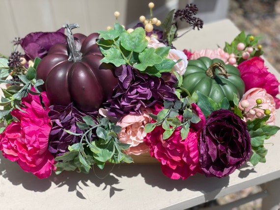 Fall Centerpiece, Pumpkin Centerpiece, Centerpiece for dining Table,  Fall Arrangement, Thanksgiving Centerpiece, Autumn Centerpiece