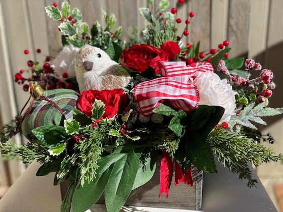 Christmas Centerpiece, Christmas Centerpiece for table, Winter Centerpiece, Christmas Arrangement, Christmas Centerpiece for table