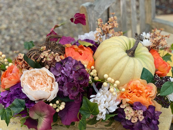 Fall Centerpiece, Large Fall Centerpiece for dining Table, Thanksgiving Centerpiece, Fall Arrangement, Centerpieces, Pumpkin Centerpiece
