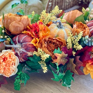 XL Fall Centerpiece, Fall Centerpiece, Pumpkin Centerpiece, Centerpiece for dining Table, Large Centerpiece, Centerpieces, Fall decor