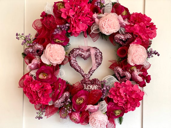 Valentine's Day Wreath, Wreath for Valentine, February Wreath, Door Wreath, Wreath, Best Seller, Valentine Wreaths, Valentine's Decor