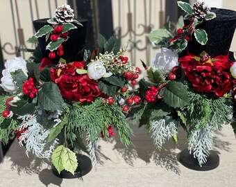 Christmas Centerpiece with Candles, Candle Centerpieces, Winter Centerpiece, Christmas Centerpieces, Christmas Candle Arrangements