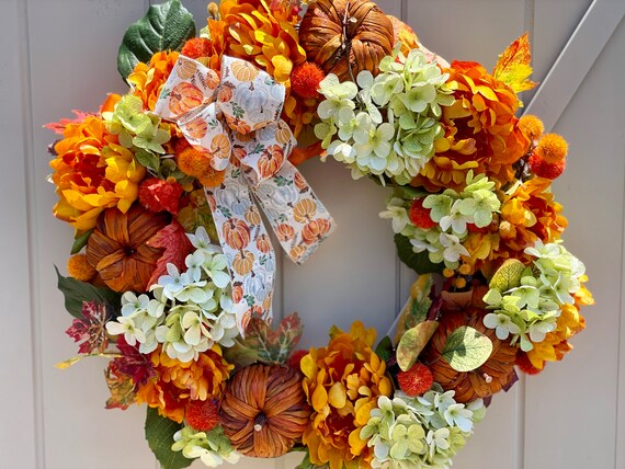 Fall Wreaths, Autumn Wreaths, Front Door Wreaths, Fall Wreath, Pumpkin Decor, Fall Wreaths for Front Door, Front Door Wreath, Pumpkin Wreath