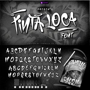 Chicano Font | Cholo Graffiti Tattoo Lettering Digital Download SVG ...