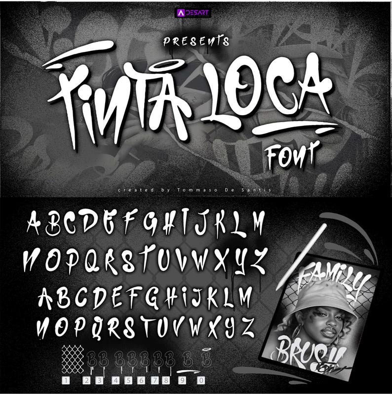 Chicano Font | Cholo Graffiti Tattoo Lettering Digital Download SVG ...